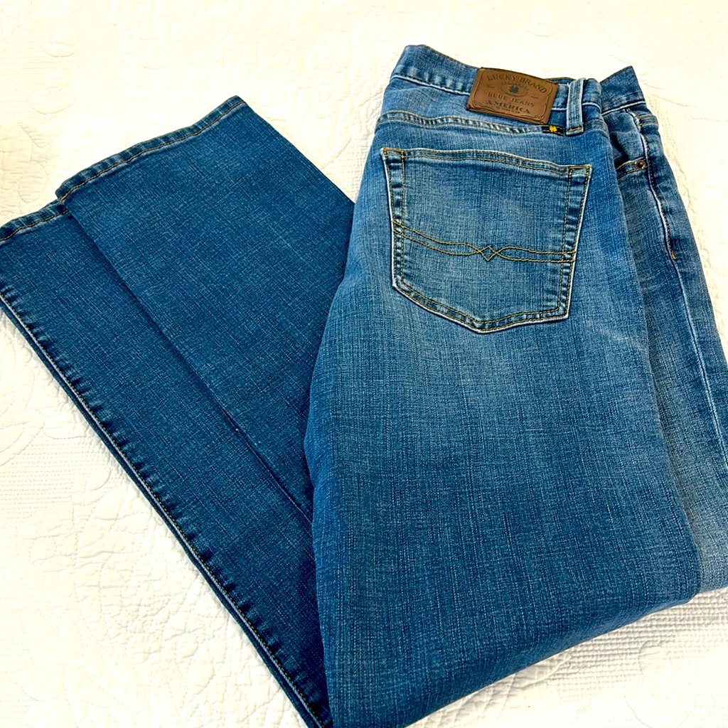 Mens Lucky Brand Straight Leg Jeans 34 X 34